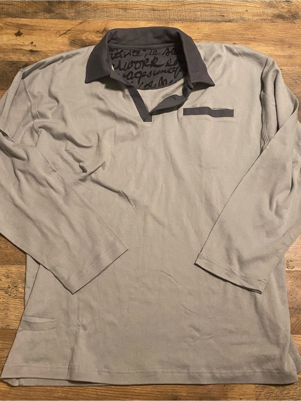 Christian Lacroix Men's Light Gray Polo with Dark Gray Trim